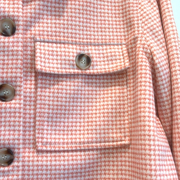 Bagatelle Collection Salmon Checked Soft No Wrinkle Work or Casual Jacket sz.L - Picture 2 of 8